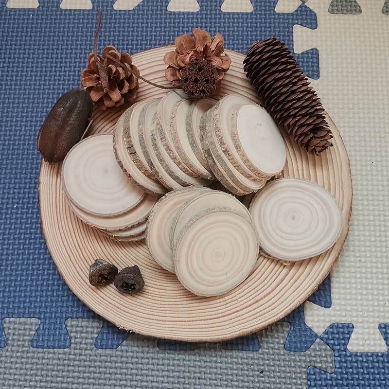 Древесная щепа ежегодное кольцо DIY деревянный блок декоративный фон Стена маленькая круглая древесная щепа…