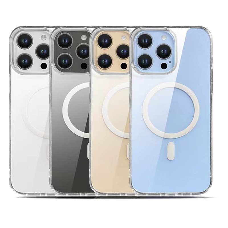 Чехол для iPhone 15/14, совместимый с Apple 16 Pro MagSafe, прозрачный, из поликарбоната, с магнитным…