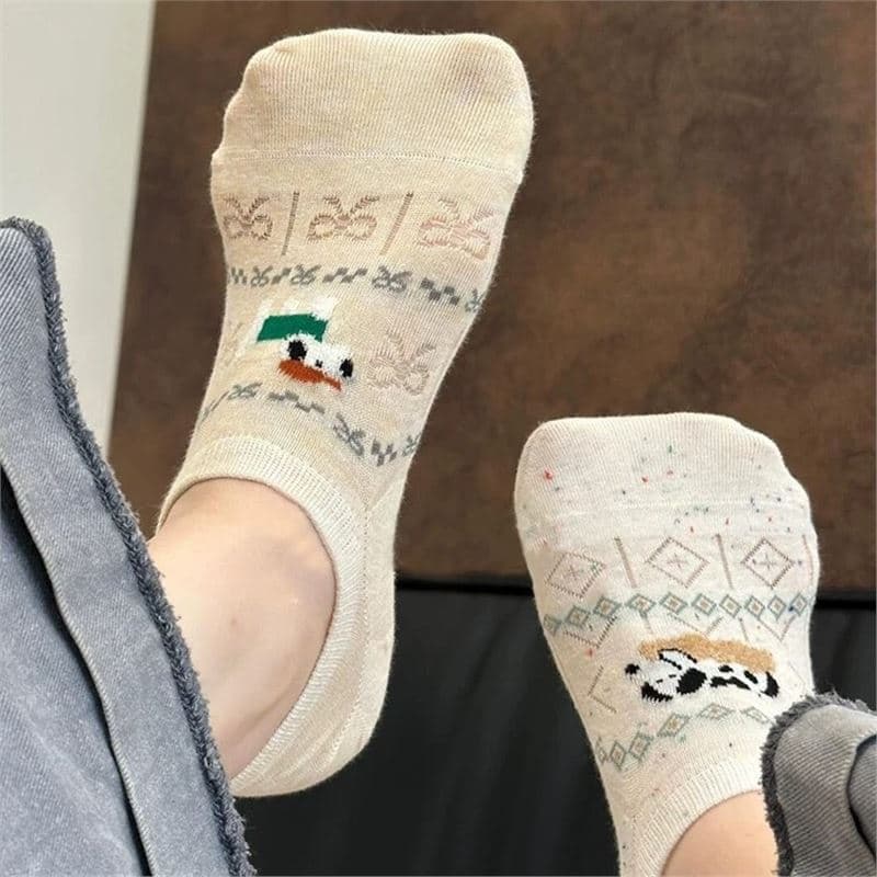 Женские носки с рисунком лодки Fair Isle, летний тонкий стиль, невидимые нескользящие носки с низким вырезом,…