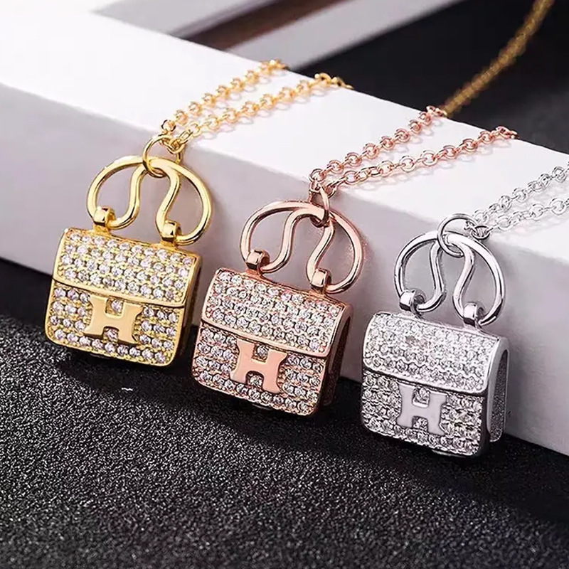Подвеска-буква H из золота 18K на цепочке, оптом из Китая