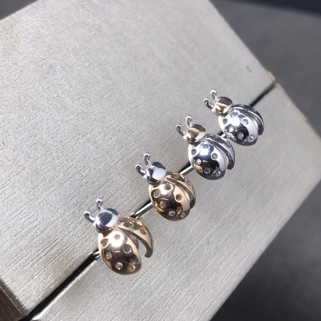 Серьги с божьей коровкой, позолота 18К оптом из Китая