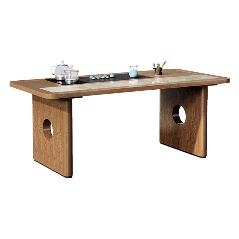 Чайный столик из сланца и ясеня оптом из Китая