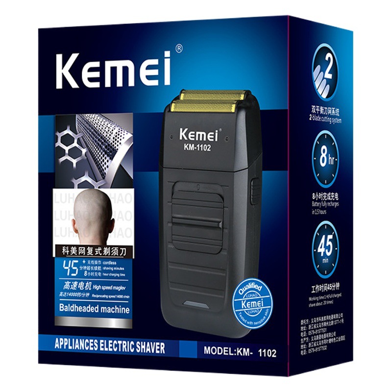 Электробритва Kemei KM-1102 оптом из Китая для головы и бороды