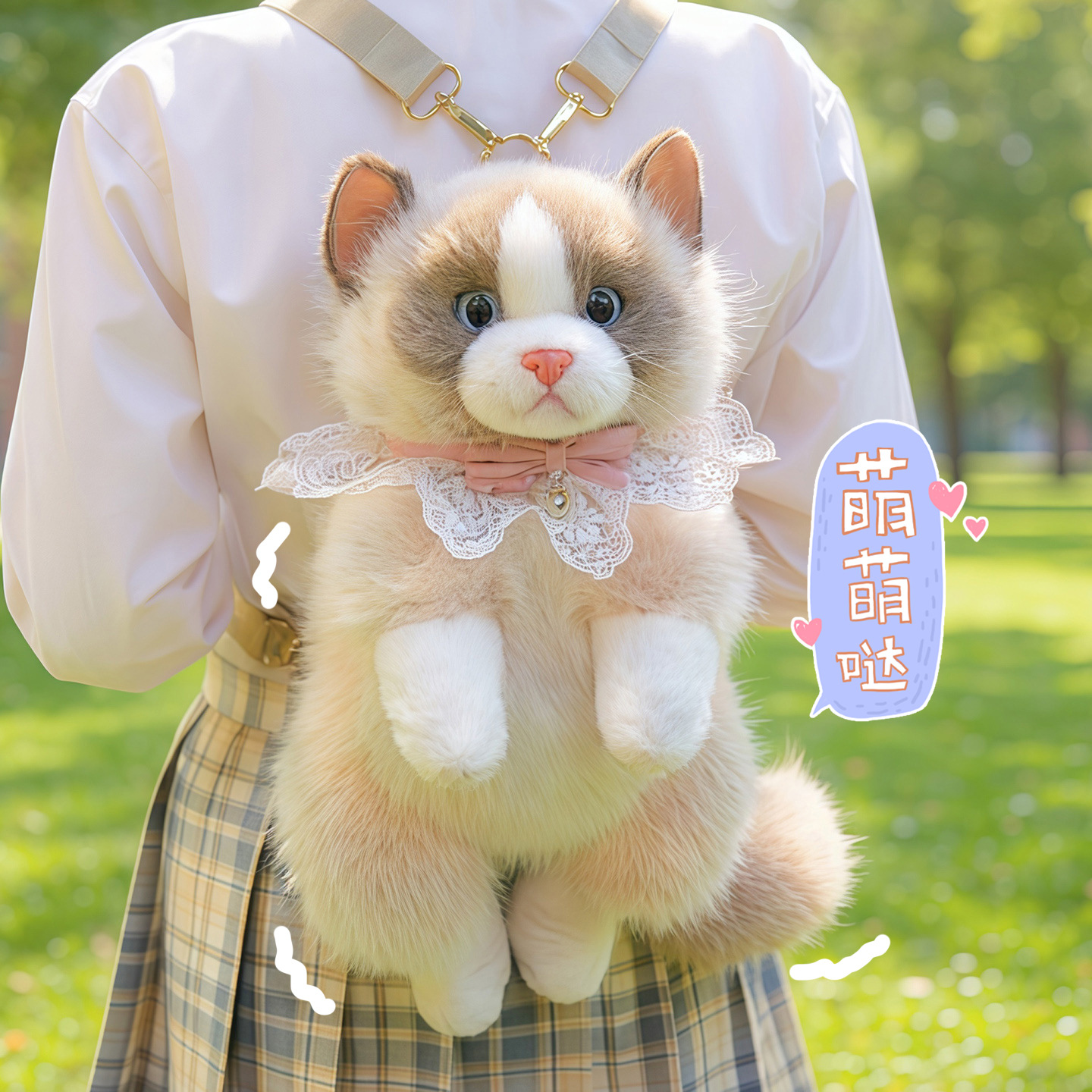 Плюшевый рюкзак с имитацией кошки Ragdoll оптом из Китая