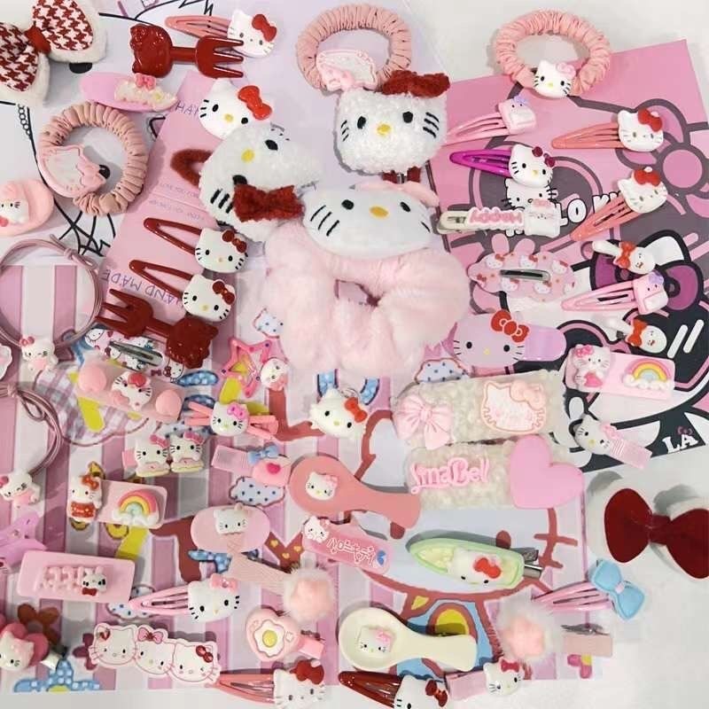 Заколки и резинки Hello Kitty набор 19 шт — оптом из Китая