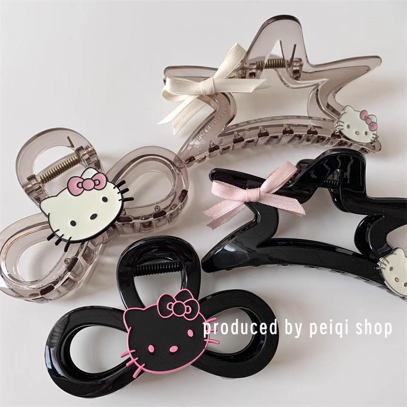 Заколки Hello Kitty оптом из Китая — двусторонние, для девочек