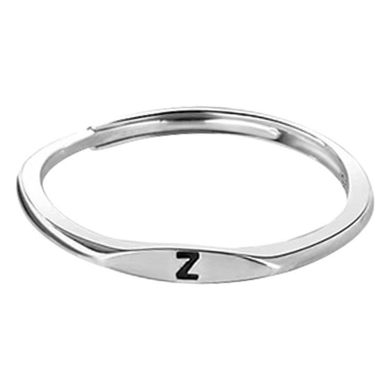 Серебряное кольцо 925 пробы с буквами оптом из Китая