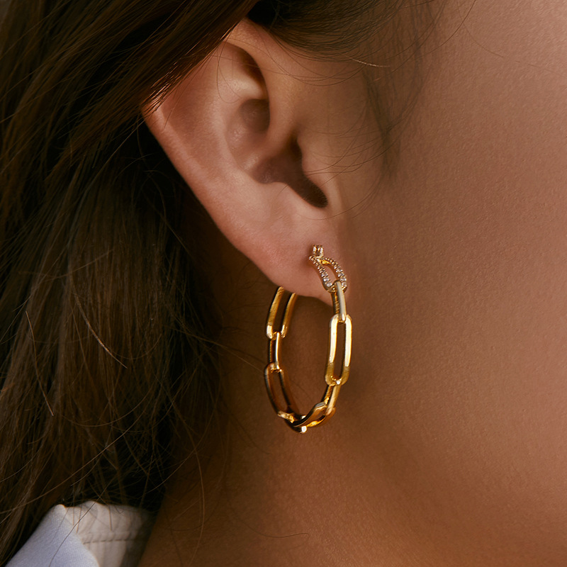 Серьги-кольца из металла оптом из Китая — минимализм и ретро