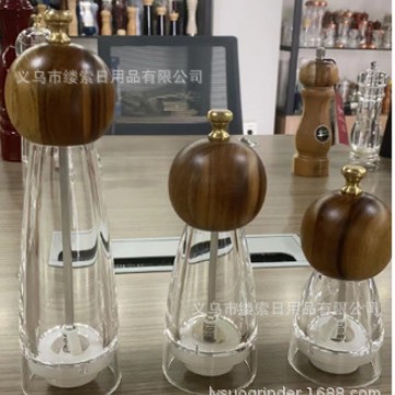 Ручная мельница для перца из бука и акрила оптом из Китая